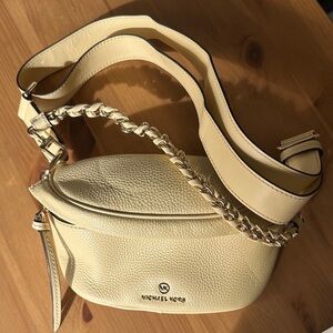 Michael Kors Beige Crossbody Bag with Chain Strap